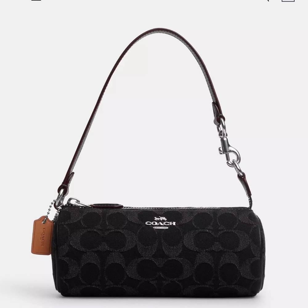 Coach mini dark denim barrel bag